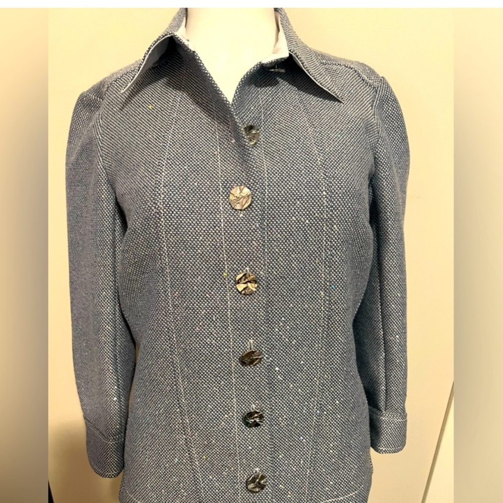 NWT Anthropologie Hilton Hollis Shimmer Tweed Jacket Size 4 (could fit 6/8)